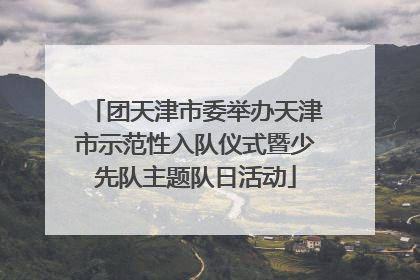 团天津市委举办天津市示范性入队仪式暨少先队主题队日活动