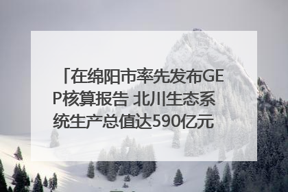 在绵阳市率先发布GEP核算报告 北川生态系统生产总值达590亿元｜新闻发布最前线