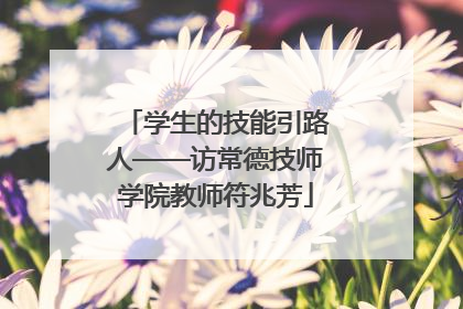 学生的技能引路人——访常德技师学院教师符兆芳