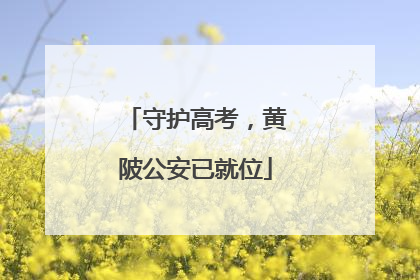 守护高考，黄陂公安已就位