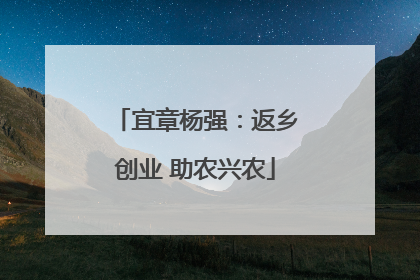 宜章杨强：返乡创业 助农兴农