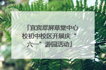 宜宾翠屏草堂中心校初中校区开展庆“六一”游园活动