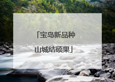 宝岛新品种 山城结硕果