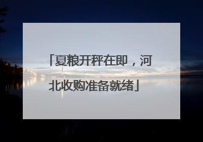 夏粮开秤在即，河北收购准备就绪