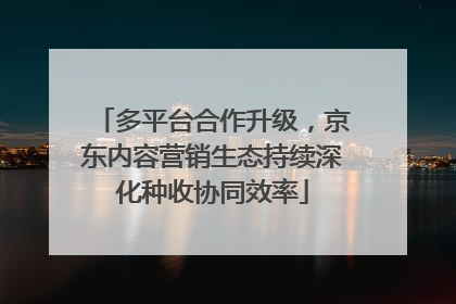 多平台合作升级，京东内容营销生态持续深化种收协同效率