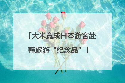 大米竟成日本游客赴韩旅游“纪念品”