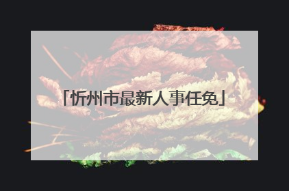 忻州市最新人事任免