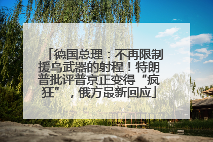 德国总理：不再限制援乌武器的射程！特朗普批评普京正变得“疯狂”，俄方最新回应