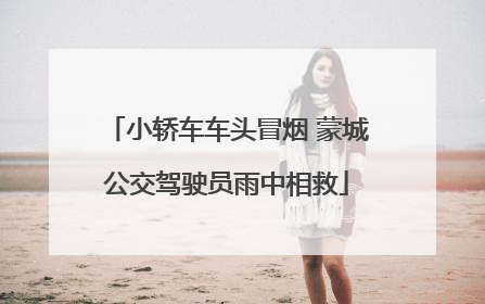 小轿车车头冒烟 蒙城公交驾驶员雨中相救