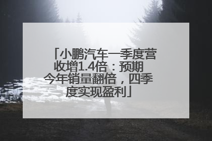 小鹏汽车一季度营收增1.4倍：预期今年销量翻倍，四季度实现盈利