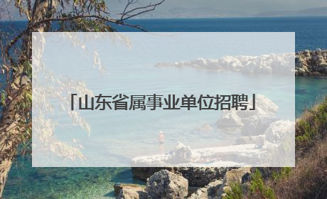 山东省属事业单位招聘