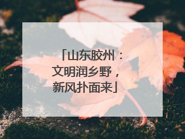 山东胶州：文明润乡野，新风扑面来