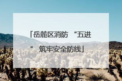 岳麓区消防 “五进” 筑牢安全防线