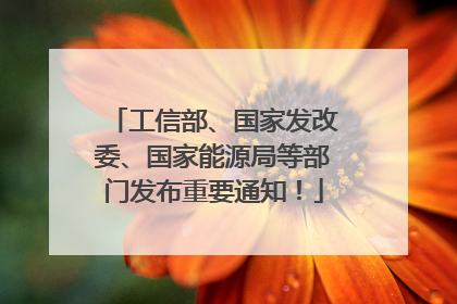 工信部、国家发改委、国家能源局等部门发布重要通知！