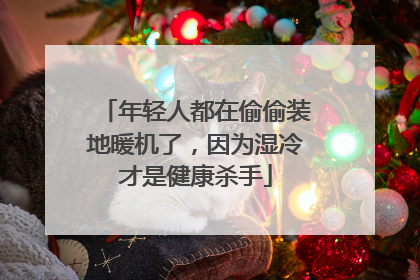 年轻人都在偷偷装地暖机了，因为湿冷才是健康杀手