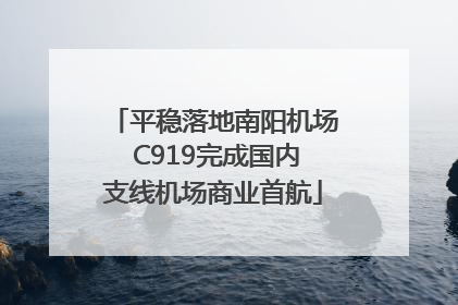 平稳落地南阳机场 C919完成国内支线机场商业首航