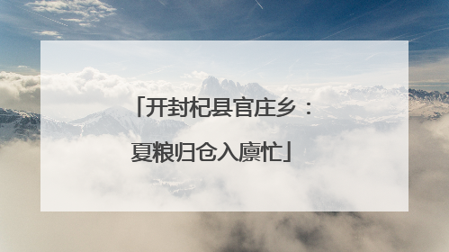 开封杞县官庄乡：夏粮归仓入廪忙