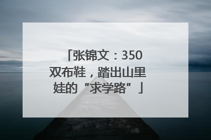 张锦文：350双布鞋，踏出山里娃的“求学路”