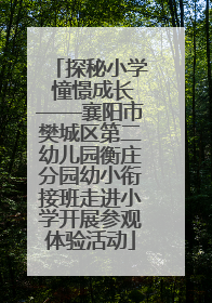 探秘小学 憧憬成长——襄阳市樊城区第二幼儿园衡庄分园幼小衔接班走进小学开展参观体验活动