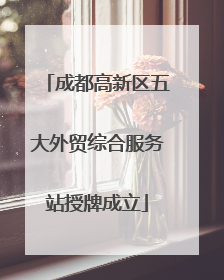 成都高新区五大外贸综合服务站授牌成立