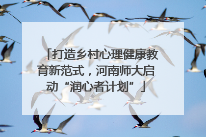 打造乡村心理健康教育新范式，河南师大启动“润心者计划”