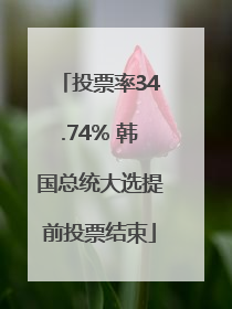 投票率34.74% 韩国总统大选提前投票结束