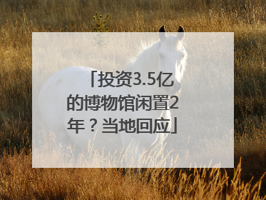 投资3.5亿的博物馆闲置2年？当地回应