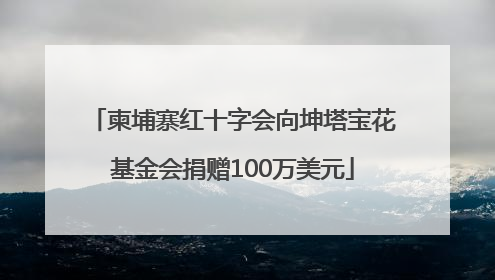 柬埔寨红十字会向坤塔宝花基金会捐赠100万美元