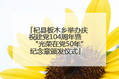 杞县板木乡举办庆祝建党104周年暨“光荣在党50年”纪念章颁发仪式