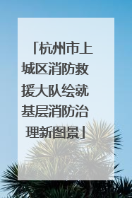 杭州市上城区消防救援大队绘就基层消防治理新图景