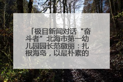 极目新闻对话“奋斗者”北海市第一幼儿园园长范徽丽：扎根海岛，以最朴素的爱践行教育的梦想