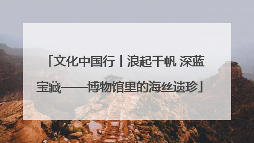 文化中国行丨浪起千帆 深蓝宝藏——博物馆里的海丝遗珍