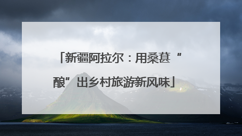 新疆阿拉尔：用桑葚“酿”出乡村旅游新风味