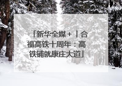新华全媒＋丨合福高铁十周年：高铁铺就康庄大道
