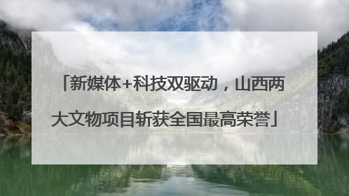 新媒体+科技双驱动，山西两大文物项目斩获全国最高荣誉