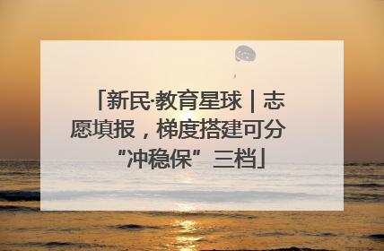 新民·教育星球｜志愿填报，梯度搭建可分“冲稳保”三档