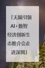 无锡引领AI+数智经济创新生态推介会走进深圳