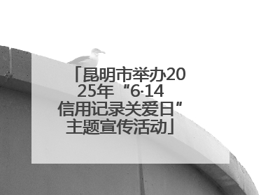 昆明市举办2025年“6·14信用记录关爱日”主题宣传活动