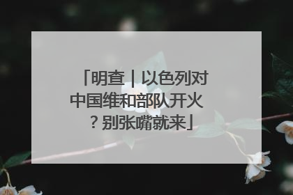 明查｜以色列对中国维和部队开火？别张嘴就来