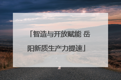 智造与开放赋能 岳阳新质生产力提速