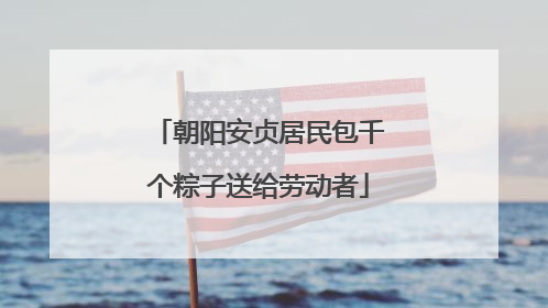 朝阳安贞居民包千个粽子送给劳动者