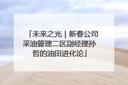 未来之光｜新春公司采油管理二区副经理孙哲的油田进化论