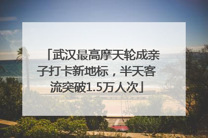 武汉最高摩天轮成亲子打卡新地标，半天客流突破1.5万人次