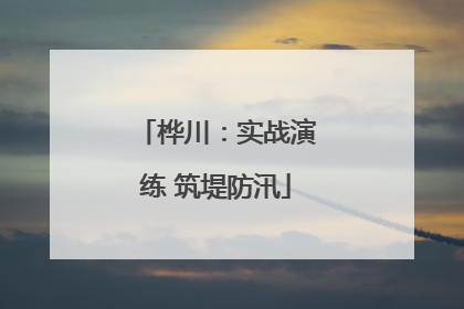 桦川：实战演练 筑堤防汛