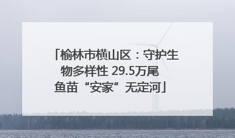 榆林市横山区：守护生物多样性 29.5万尾鱼苗“安家”无定河