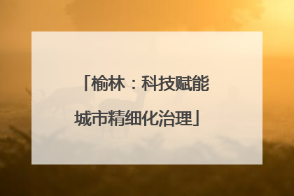榆林：科技赋能城市精细化治理