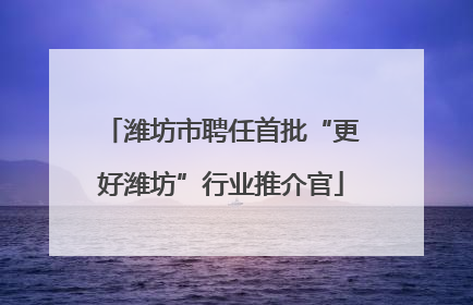 潍坊市聘任首批“更好潍坊”行业推介官