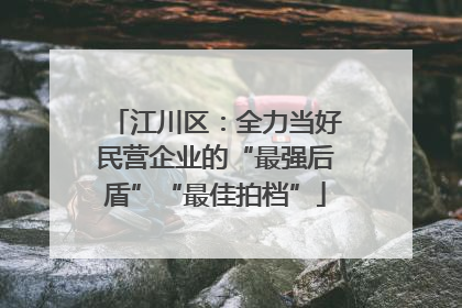 江川区：全力当好民营企业的“最强后盾”“最佳拍档”