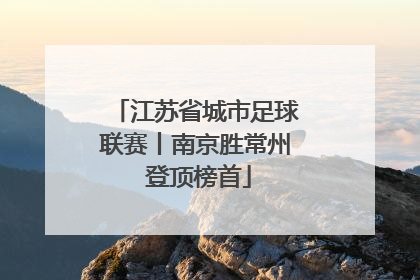 江苏省城市足球联赛丨南京胜常州 登顶榜首