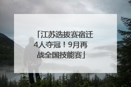 江苏选拔赛宿迁4人夺冠！9月再战全国技能赛
